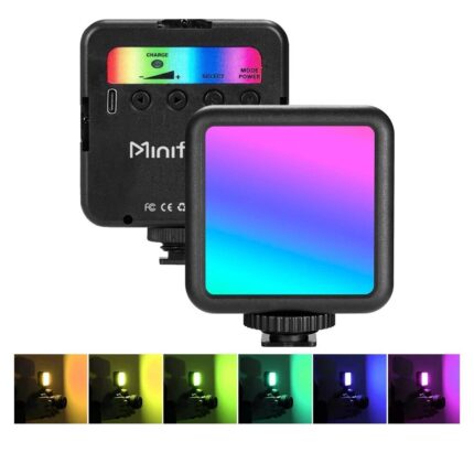 Minifocus RGB Video Light Mini LED Camera Light – Rechargeable Fill Light for YouTube & TikTok