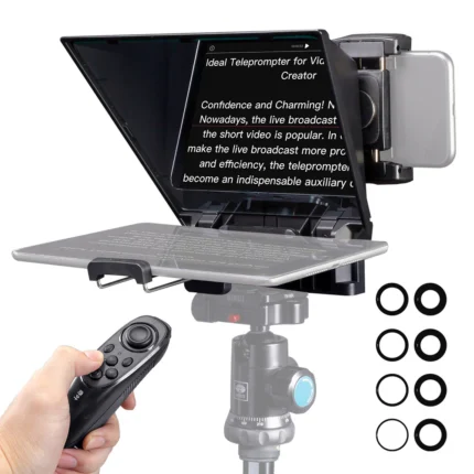 Feelworld TP2A Teleprompter Kit: Professional-Grade Script Reading for DSLR, Smartphone & Tablet