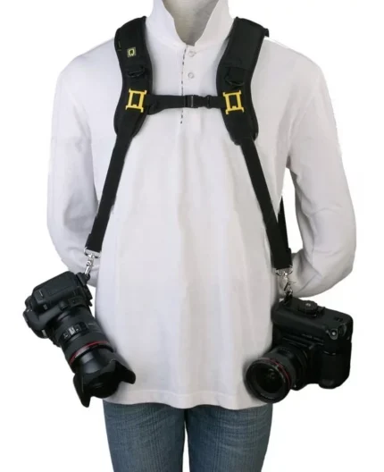 Pro Dual Shoulder Camera Sling Belt for 2 DSLR Bodies – Comfortable, Heavy-Duty Double Strap for Fast Shooting