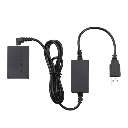 LP-E12 USB Dummy Battery DR-E12 Power Adapter for Canon Cameras – Continuous Power via Power Bank