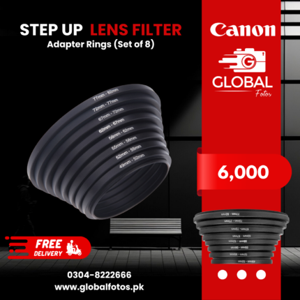Step Up Lens Filter Adapter Rings Set (49mm–82mm)